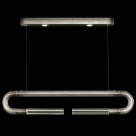 924140-720 Fine Art Lighting Antonia 52"W Linear Pendant with Ombre Silver/Nickel/No Parchment Finish