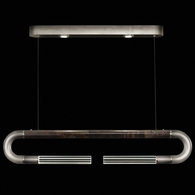 924140-721 Fine Art Lighting Antonia 52"W Linear Pendant with Ombre Silver/Nickel/Charcoal Finish