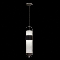 924840-12ST Fine Art Lamps 2 Light Bond 8" Round Pendant with Black/Silver Finish