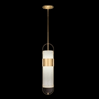 924840-32ST Fine Art Lighting Bond 8"W Round Pendant with Gold/Bahama Sand Finish