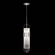 924840-41ST Fine Art Lamps 2 Light Bond 8" Round Pendant with Silver Finish