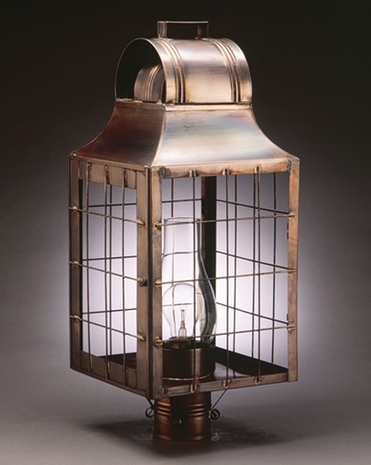9253 Northeast Lantern Livery (3) Light Candelabra Post Fixture With Multiple Glass & Finish Options