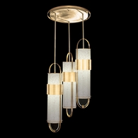 925340-32ST Fine Art Lighting Bond 23.5"W Round Pendant with Gold/Bahama Sand Finish
