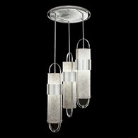 925340-41ST Fine Art Lamps 6 Light Bond 23.5" Round Pendant with Silver Finish