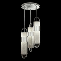 925340-41ST Fine Art Lighting Bond 23.5"W Round Pendant with Silver/Diamond Blanket Finish