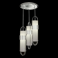 925340-42ST Fine Art Lighting Bond 23.5"W Round Pendant with Silver/Bahama Sand Finish