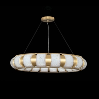 925740-32ST Fine Art Lamps 18 Light Bond 45" Round Pendant with Gold Finish