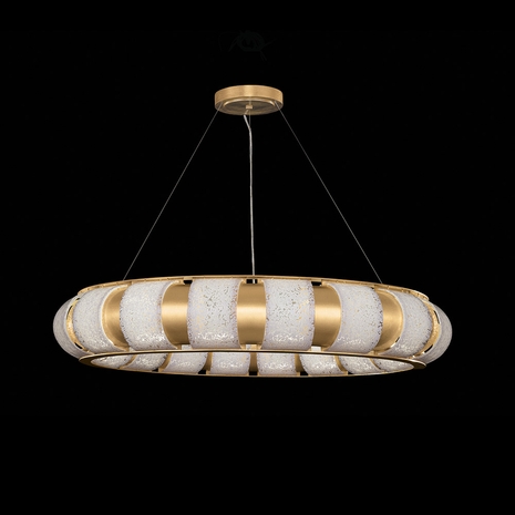 925740-32 Fine Art Lighting Bond 45"W Round Pendant with Gold/Bahama Sand Finish