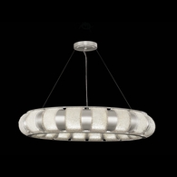 925740-41 Fine Art Lighting Bond 45"W Round Pendant with Silver/Diamond Blanket Finish