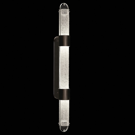 925850-11 Fine Art Lighting Bond 60"H Sconce with Black & Silver/Diamond Blanket Finish