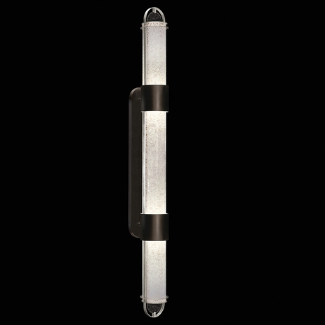 925850-12 Fine Art Lighting Bond 60"H Sconce with Black & Silver/Bahama Sand Finish