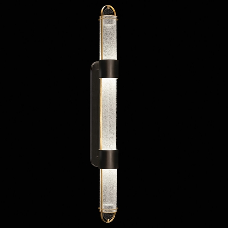 925850-21 Fine Art Lighting Bond 60"H Sconce with Black & Gold/Diamond Blanket Finish