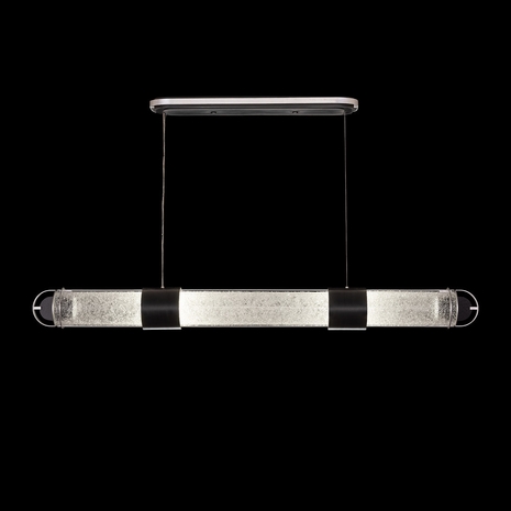 926040-11 Fine Art Lighting Bond 60"W Linear Pendant with Black & Silver/Diamond Blanket Finish