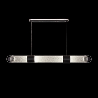926040-11 Fine Art Lighting Bond 60"W Linear Pendant with Black & Silver/Diamond Blanket Finish