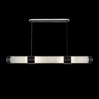 926040-12ST Fine Art Lamps 4 Light Bond 60" Linear Pendant with Black/Silver Finish