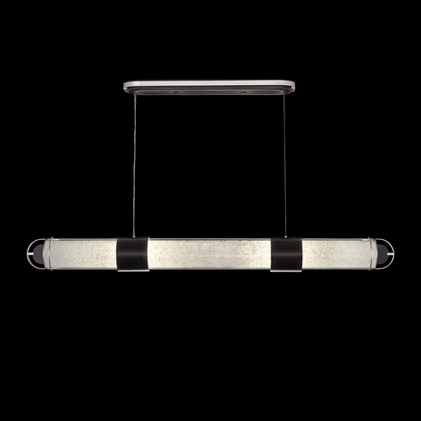 926040-12 Fine Art Lighting Bond 60"W Linear Pendant with Black & Silver/Bahama Sand Finish