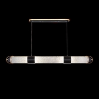 926040-22ST Fine Art Lamps 4 Light Bond 60" Linear Pendant with Black/Gold Finish
