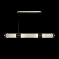 926040-22 Fine Art Lighting Bond 60"W Linear Pendant with Black & Gold/Bahama Sand Finish