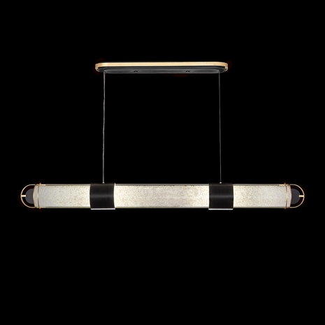 926040-22 Fine Art Lighting Bond 60"W Linear Pendant with Black & Gold/Bahama Sand Finish