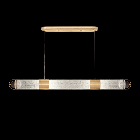 926040-31 Fine Art Lighting Bond 60"W Linear Pendant with Gold/Diamond Blanket Finish