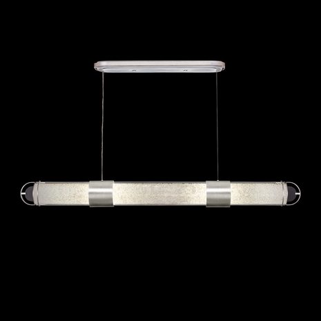 926040-42 Fine Art Lighting Bond 60"W Linear Pendant with Silver/Bahama Sand Finish