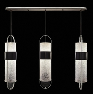 926140-11 Fine Art Lighting Bond 48"W Linear Pendant with Black & Silver/Diamond Blanket Finish