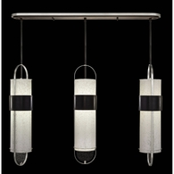 926140-12ST Fine Art Lamps 6 Light Bond 48" Linear Pendant with Black/Silver Finish