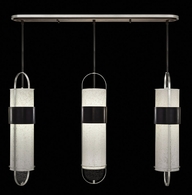 926140-12 Fine Art Lighting Bond 48"W Linear Pendant with Black & Silver/Bahama Sand Finish