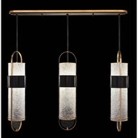 926140-21ST Fine Art Lamps 6 Light Bond 48" Linear Pendant with Black/Gold Finish