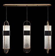 926140-21 Fine Art Lighting Bond 48"W Linear Pendant with Black & Gold/Diamond Blanket Finish