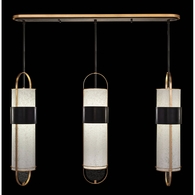 926140-22ST Fine Art Lamps 6 Light Bond 48" Linear Pendant with Black/Gold Finish