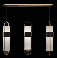 926140-22 Fine Art Lighting Bond 48"W Linear Pendant with Black & Gold/Bahama Sand Finish