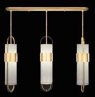926140-32 Fine Art Lighting Bond 48"W Linear Pendant with Gold/Bahama Sand Finish