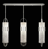 926140-41 Fine Art Lighting Bond 48"W Linear Pendant with Silver/Diamond Blanket Finish