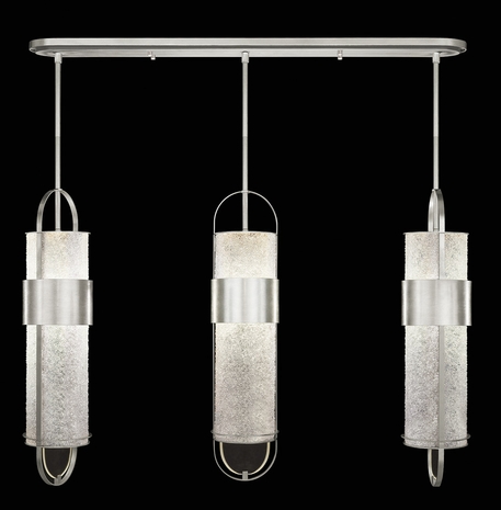 926140-41 Fine Art Lighting Bond 48"W Linear Pendant with Silver/Diamond Blanket Finish