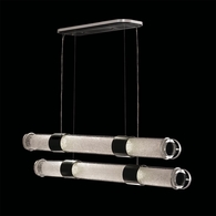 926240-11ST Fine Art Lighting Bond 60"W Linear Pendant with Black & Silver/Diamond Blanket Finish