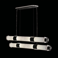 926240-12ST Fine Art Lighting Bond 60"W Linear Pendant with Black & Silver/Bahama Sand Finish