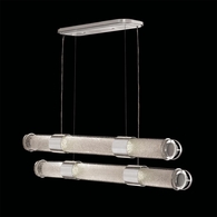 926240-41ST Fine Art Lighting Bond 60"W Linear Pendant with Silver/Diamond Blanket Finish