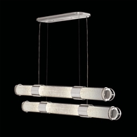 926240-42ST Fine Art Lighting Bond 60"W Linear Pendant with Silver/Bahama Sand Finish