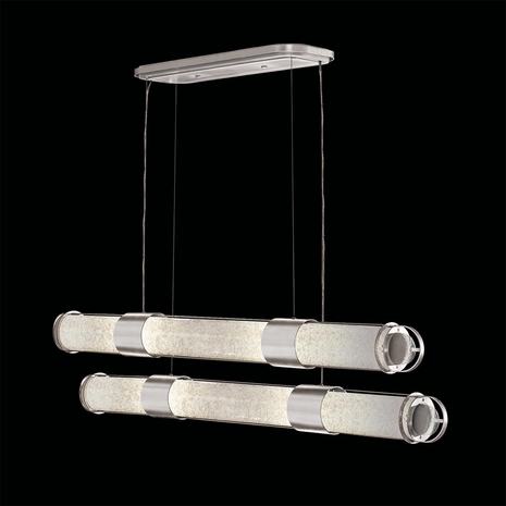 926240-42ST Fine Art Lighting Bond 60"W Linear Pendant with Silver/Bahama Sand Finish