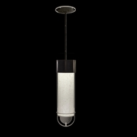 926340-12ST Fine Art Lighting Bond 5.5"W Round Pendant with Black & Silver/Bahama Sand Finish