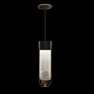 926340-21ST Fine Art Lighting Bond 5.5"W Round Pendant with Black & Gold/Diamond Blanket Finish