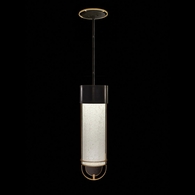 926340-22ST Fine Art Lighting Bond 5.5"W Round Pendant with Black & Gold/Bahama Sand Finish