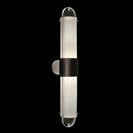 926450-12ST Fine Art Lighting Bond 35.3"H Sconce with Black & Silver/Bahama Sand Finish