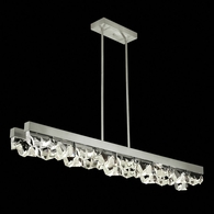 927440-1 Fine Art Lighting Strata 54.5"W Linear Pendant with Silver Leaf Finish