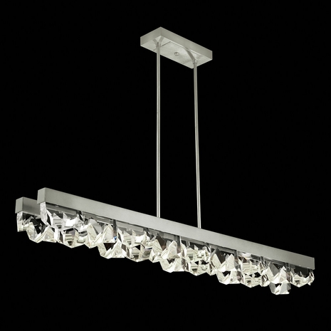 927440-1 Fine Art Lighting Strata 54.5"W Linear Pendant with Silver Leaf Finish