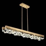 927440-2 Fine Art Lighting Strata 54.5"W Linear Pendant with Gold Leaf Finish