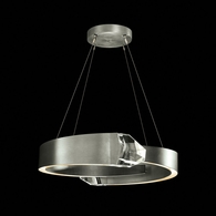 927545-1 Fine Art Lighting Strata 32"W Round Pendant with Silver Leaf Finish