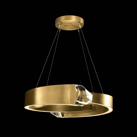 927545-2 Fine Art Lighting Strata 32"W Round Pendant with Gold Leaf Finish