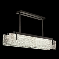 928040-11 Fine Art Lighting Terra 52.25"W Linear Pendant with Black/Clear Glass Finish